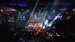 An overview of the Copperbox Arena from above.